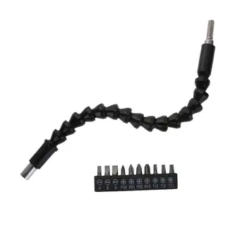 

11pcs/set Flexible Shaft Screwdriver Extension Link Rod Drill Flexible Drill Connecting Link Power Tool Accessories