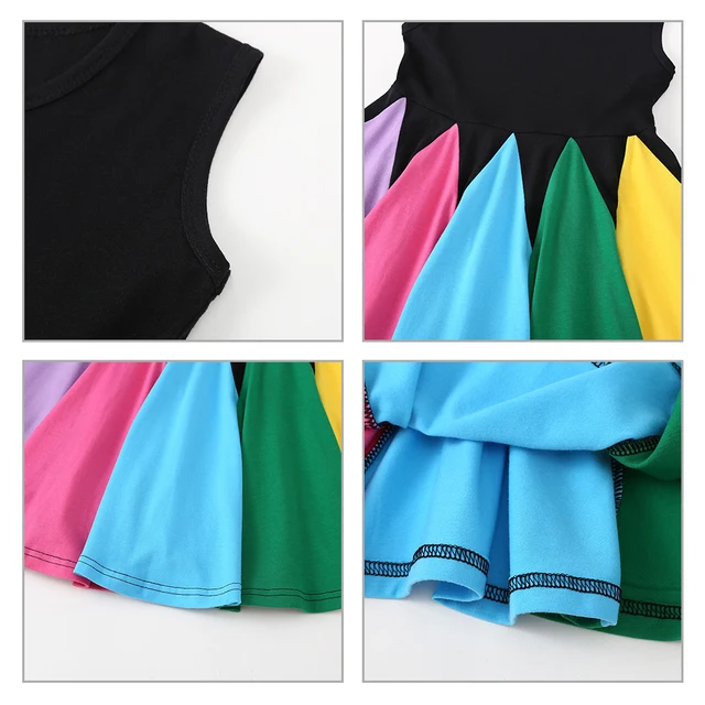 Vestito da arcobaleno per bambina manica lunga in cotone Color caramella  abiti da festa per bambini svegli per bambini vestito da principessa per  bambini - AliExpress