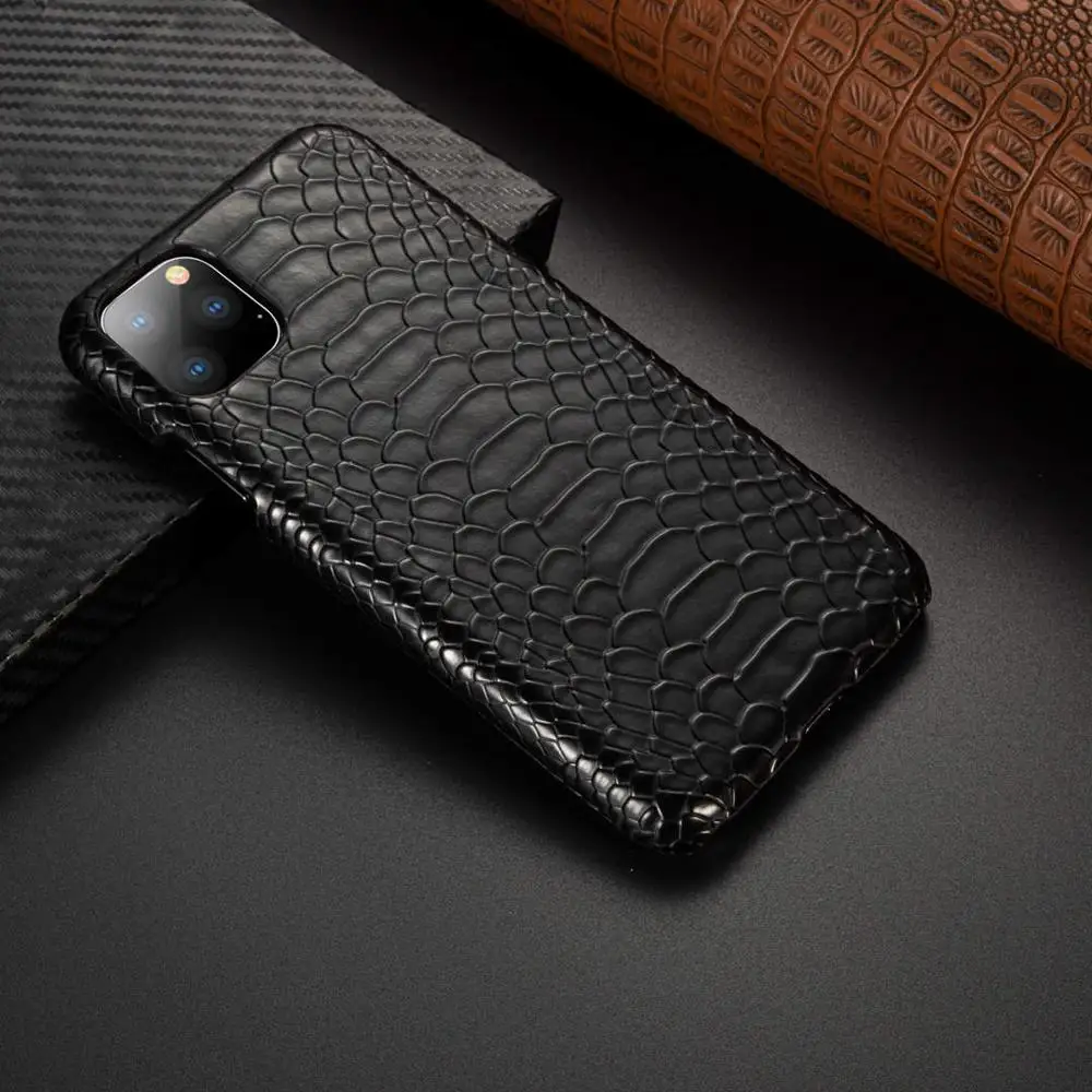 

Leather PU Phone Case For iPhone 7 Plus Snakeskin Pattern Back Cover For iPhone 11 ProMax 11 Pro 11 XSMAX XR XS X 8 7 6 6S Plus