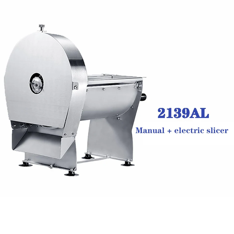 220V Electric Meat Slicer Multifunctional Household Kitchen Stainless Steel Semi-Automatic Potato Lemon Pumpkin Bread Slicer 6