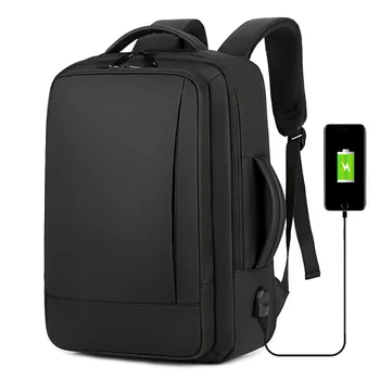 

Men's Bags 15 Inch Laptop Backpack Usb Charging Computer Backpack Bags Large Capacity Waterproof Nylon Black Male Backbag Big