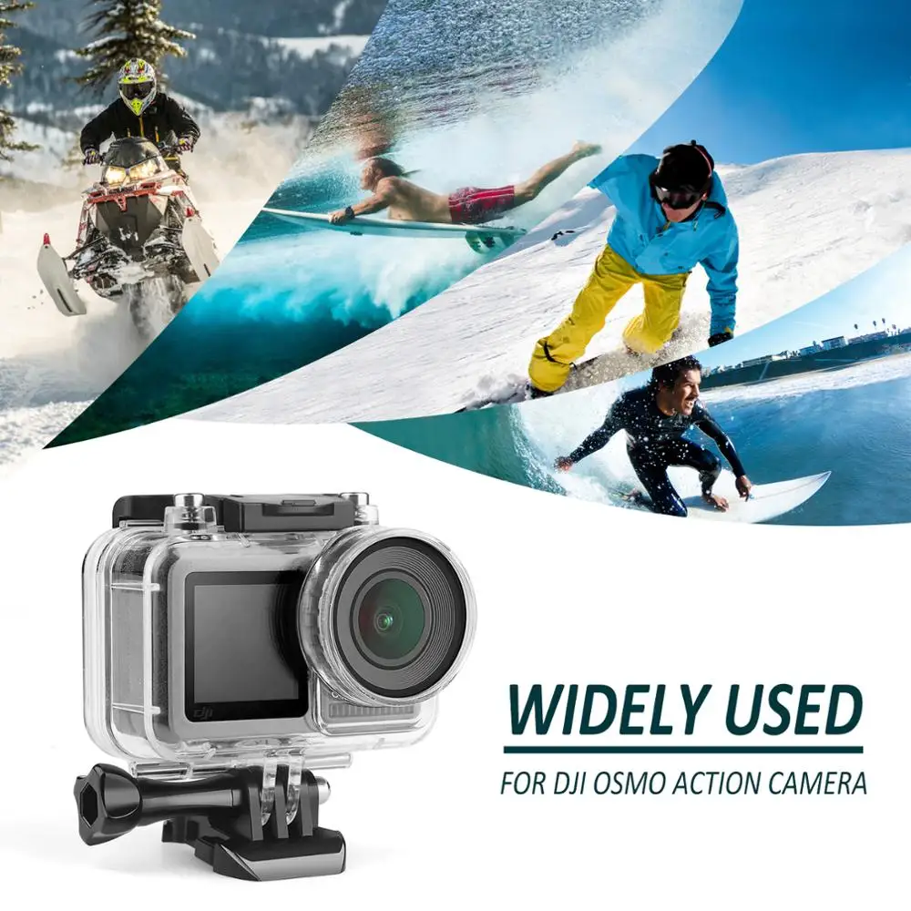 

Action Camera Waterproof Box HD Scratch-resistant Lens Transparent Half Pack Protective Shell Floating Underwater Protective Box