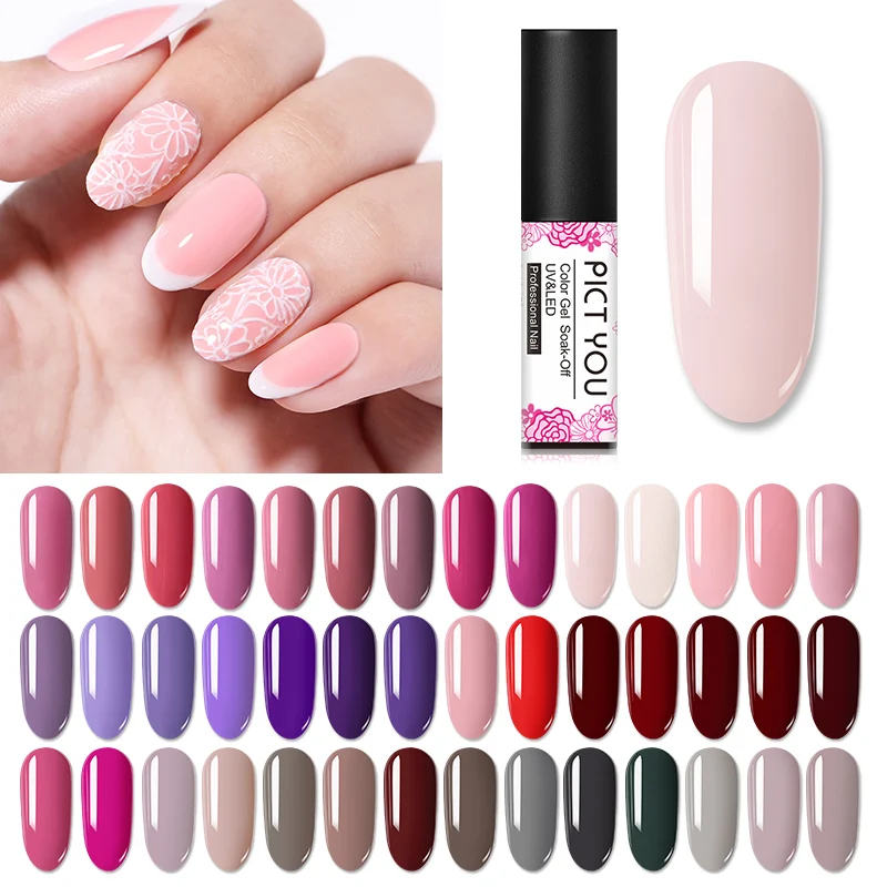 

PICT YOU 5ml Nail Gel Polish UV LED 119 Colors Nail Varnish Hybrid Semi Permanent Gel Lacquer Nail Art Design Soak Off UV Gel