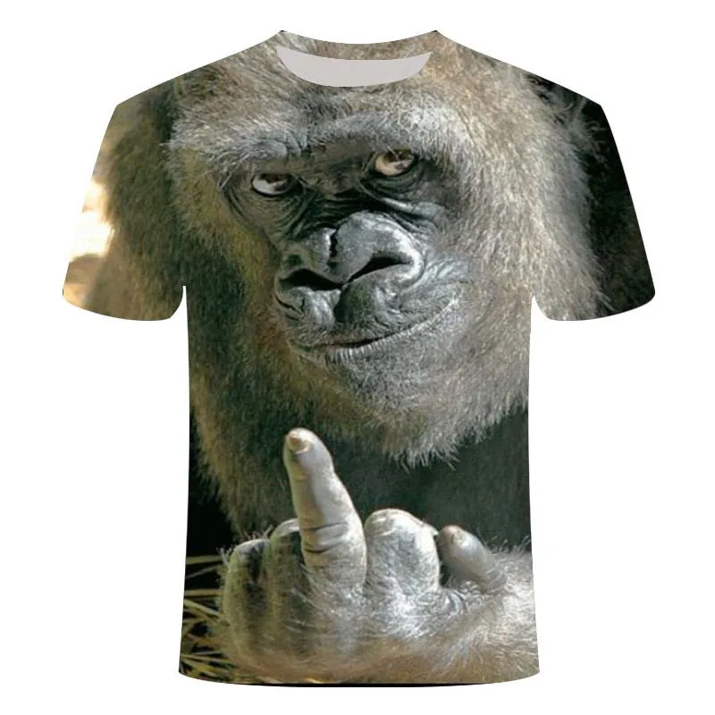 NEW MEN'S PRINTED MONKEY FUNNY HIPSTER MMA ANIMAL COTTON T-SHIRT ALL SIZE