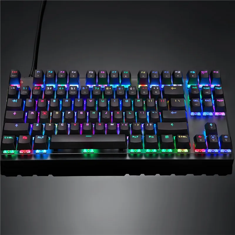 MotoSpeed K82 профессиональная компьютерная игровая механическая клавиатура RGB светодиодный USB Проводная 87 клавиш клавиатура для Esports игр