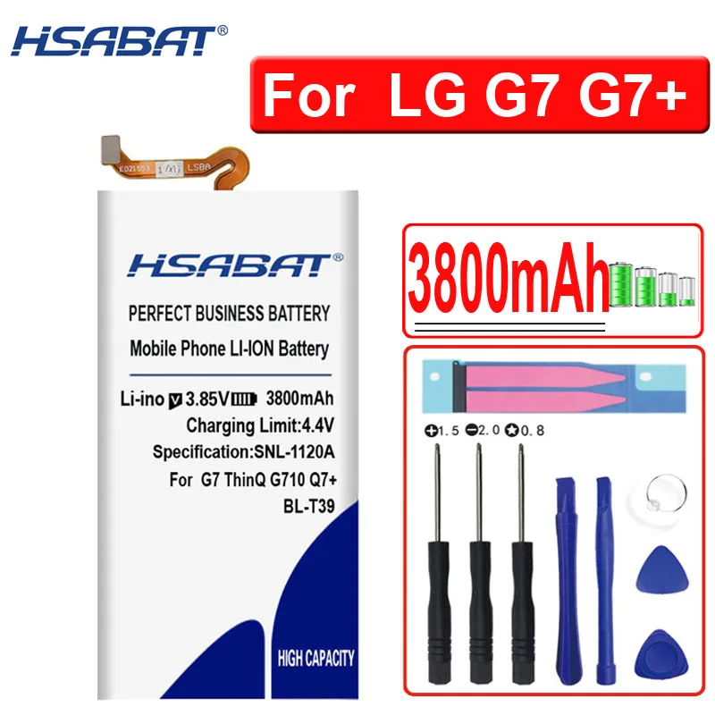 HSABAT 3800 мА/ч, BL-T39 Батарея для LG G7 G7+ G7ThinQ лм G710 Q7+ LMQ610