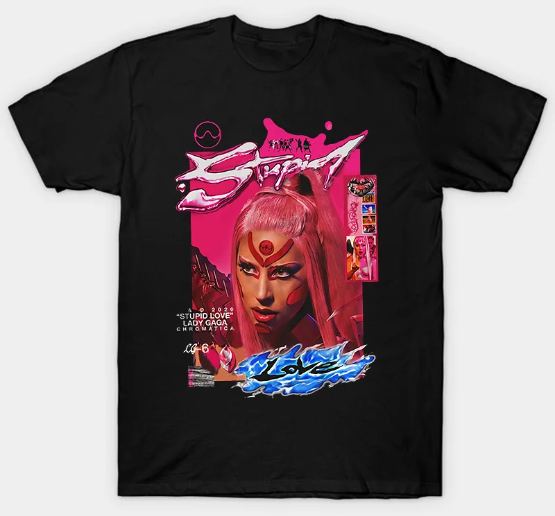 

Lady-gaga T-Shirt Men Black Harajuku Streetwear Shirt Men T-Shirt