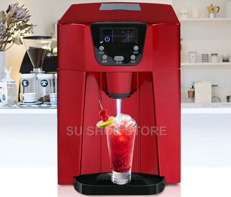 Портативная автоматическая машина для приготовления льда 12 кг/24 ч бытовая с