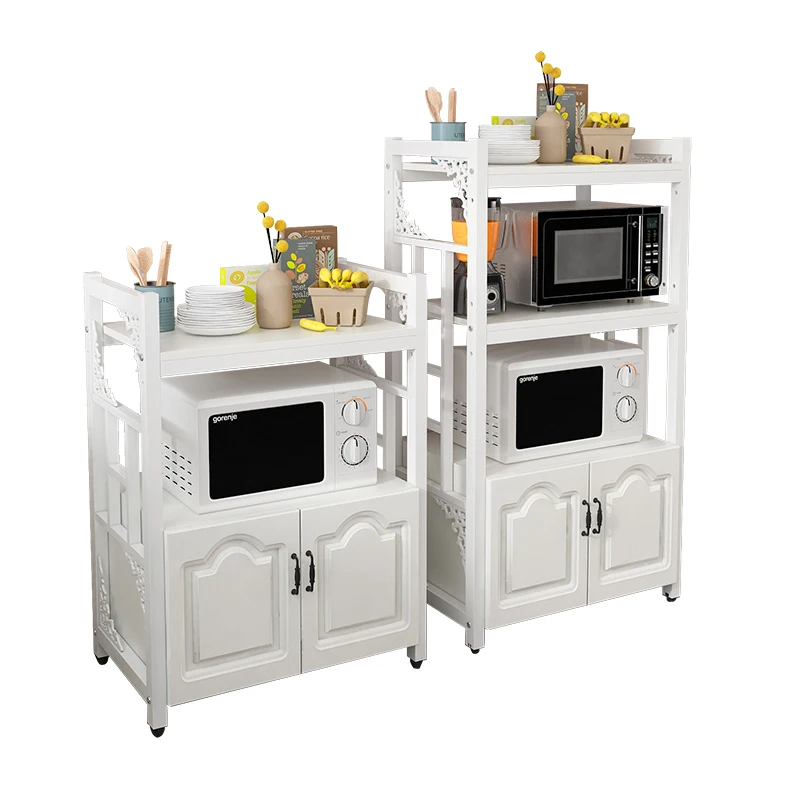 Kitchen racks floor space space home multi-layer microwave oven racks multi-function storage oven storage cabinet