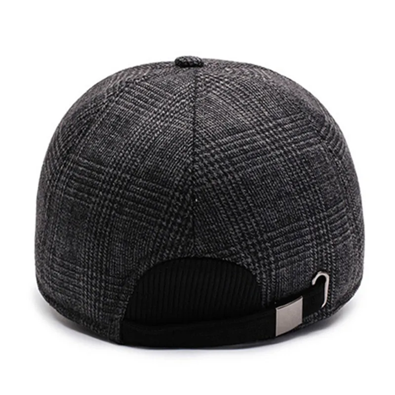 SHALUOTAOTAO New Men's Baseball Cap Winter Thick Thermal Ear Protection Tongue Caps Snapback Adjustable Size Fashion Sports Hat