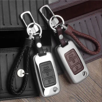 

Zinc Alloy+Leather Car styling Key Cover Case for GEELY Emgrand EC7 EC718 EC715 Global Hawk GX7 GC7 SC6 Auto Accessories