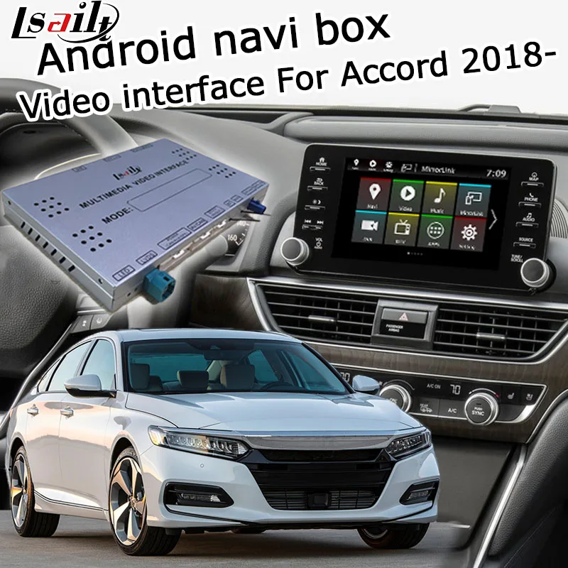 Android/carplay интерфейс для Honda Accord CV 2018 видео GPS навигационная коробка зеркальная