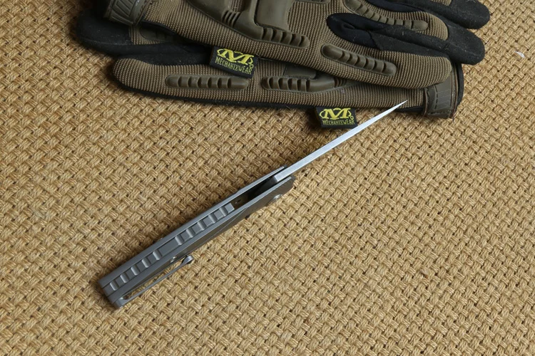 Два солнышка TS102 Флиппер мяч заварочный складной нож титановая ручка D2 лезвие походные карманные ножи наружные ножи для выживания EDC инструмент