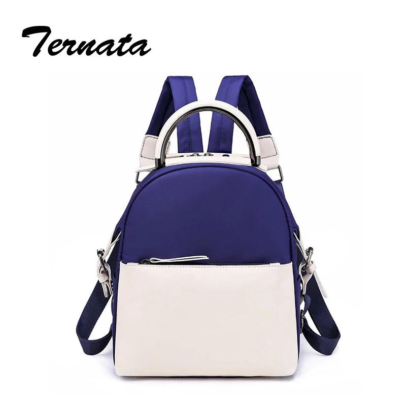 

Women's 2019 New Korean Fashion Trend with Oxford Cloth Backpack Female Simple Casual Patchwork Small Backpack Girl School Bag