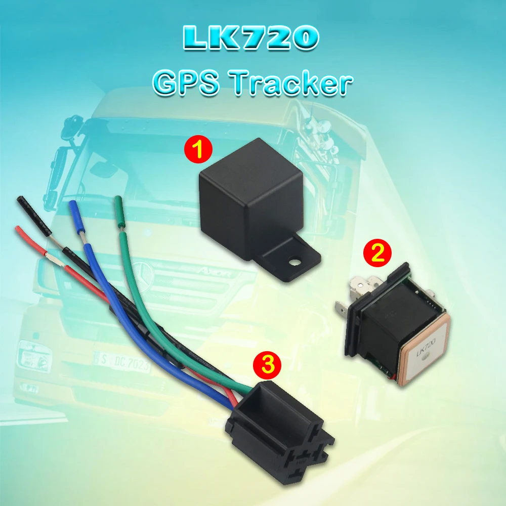 Автомобильный GPS трекер LK720 смарт релейный локатор слежения в реальном времени