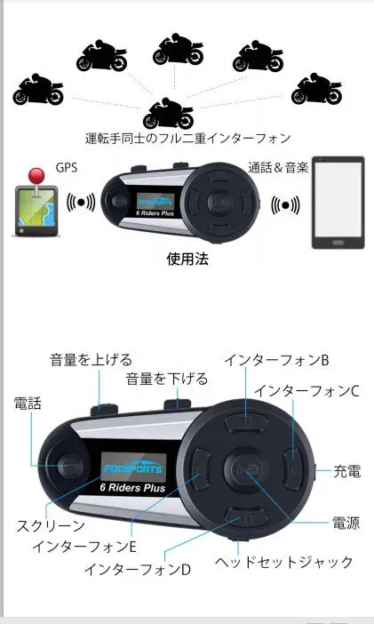 1 шт. V6 Plus 6 Rider мотоцикл Bluetooth шлем гарнитура домофон беспроводной BT полный дуплекс Intercomunicador Interphone FM светодиодный