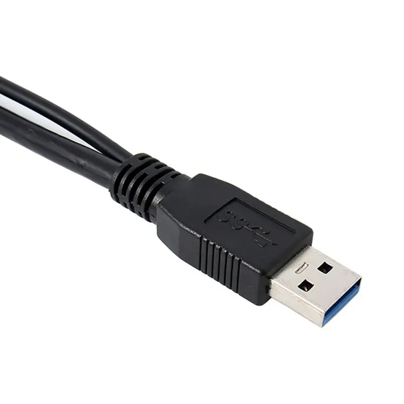 Высококачественный USB 3,0 кабель для передачи данных y-образный двойной соединитель линия с USB кабель питания для портативный жесткий диск