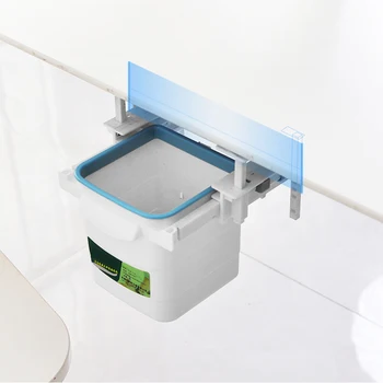 

Concealed Trash Can Dust Bin Desktop Home Kitchen Office Retractable Storage Case VH99