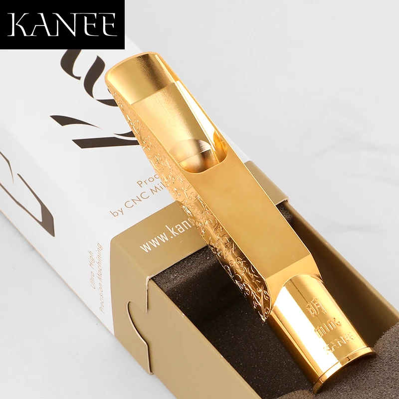 Kanee Metal Mouthpiece Carving Flower Eb Alto Bb Tenor Sax Metal