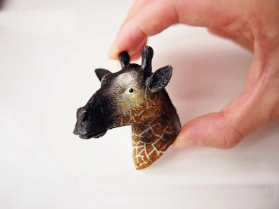 giraffe 3D стерео магнит на холодильник с животным орангутанами попугай ящерица Тигр лошадь собака креативный тонкий Стикер Украшение паста мультфильм - Цвет: giraffe