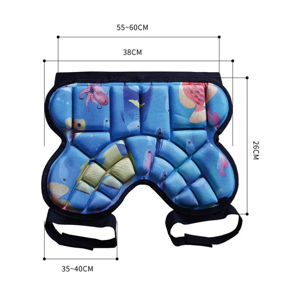 Kids Skiing Hip Guard Skating Snowboard Thicken Soft Hip Protective Gear Guard Pad Skateboarding Butt Padded Shorts
