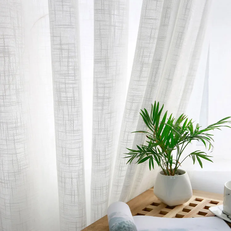 

Upgrade Thick Modern Minimalist Cotton Linen Textured American-Style Village Thick Solid Color Cross Cambric