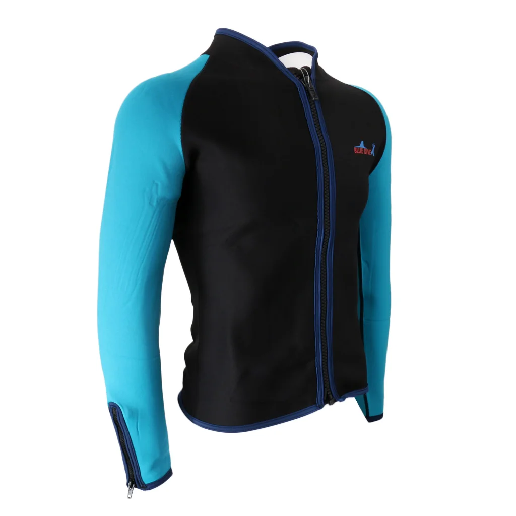 2mm Men Neoprene Scuba Diving Jacket Wetsuit UV Protect Swimsuit Swim Surf Top Scuba Diving Jacket Surfing Wetsuit