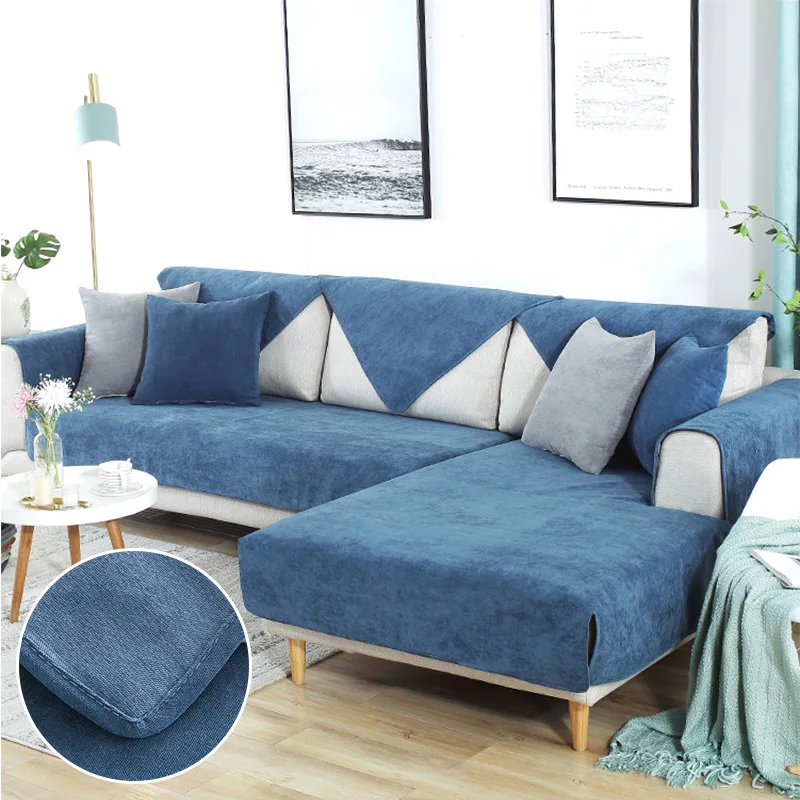 Бархатный нескользящий водонепроницаемый чехол для дивана подушка