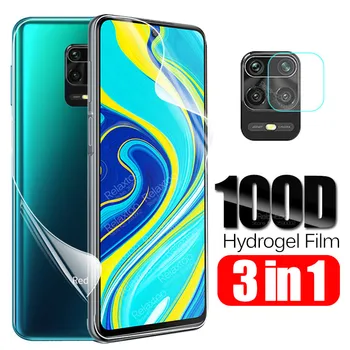 

3 in 1 100D Hydrogel soft Film For xiaomi redmi note 9s 9 s note9s note 9 pro max Front back screen protector Camera Lens Glass