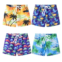 Летние штаны для мальчиков; повседневные спортивные пляжные шорты для подростков; новые детские шорты с принтом динозавра из мультфильма; модная спа-одежда для мальчиков