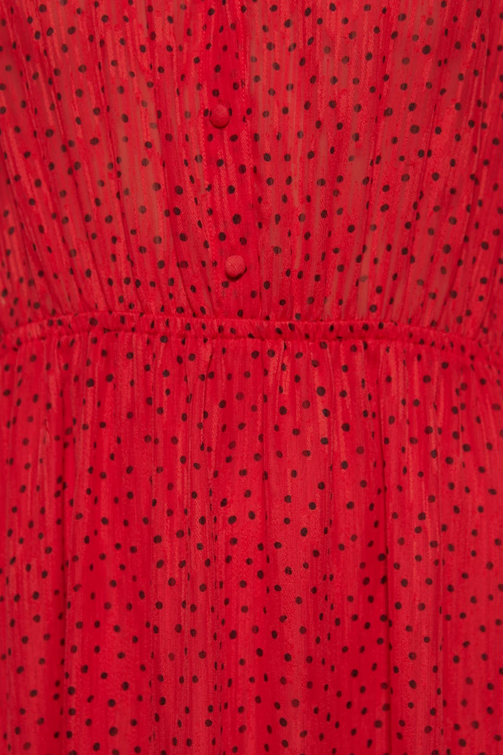 Пикантные с рукавом три четверти с v-образным вырезом красная точка платье ZA Для женщин модные гофрированные с Фонари рукав платье уличная высокое приталенное платье