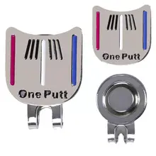 

Golf Ball Marker Hat Clip With Magnet Ball Mark One Putt Ship Clips Drop Golf Aiming Cap Alignment Putting L8r8