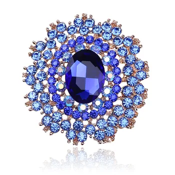 

Young Tulip elegant flower shape brooch for women crystal romantic plant corsage beautiful coat accessories high quality new pin