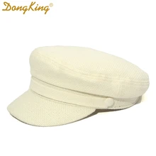 Новая зимняя военная шапка осенне-Весенняя восьмиугольная кепка Женская Плоская верхняя военные кепки темно-синие Шапки однотонные Повседневные шапки 4 цвета береты шляпа