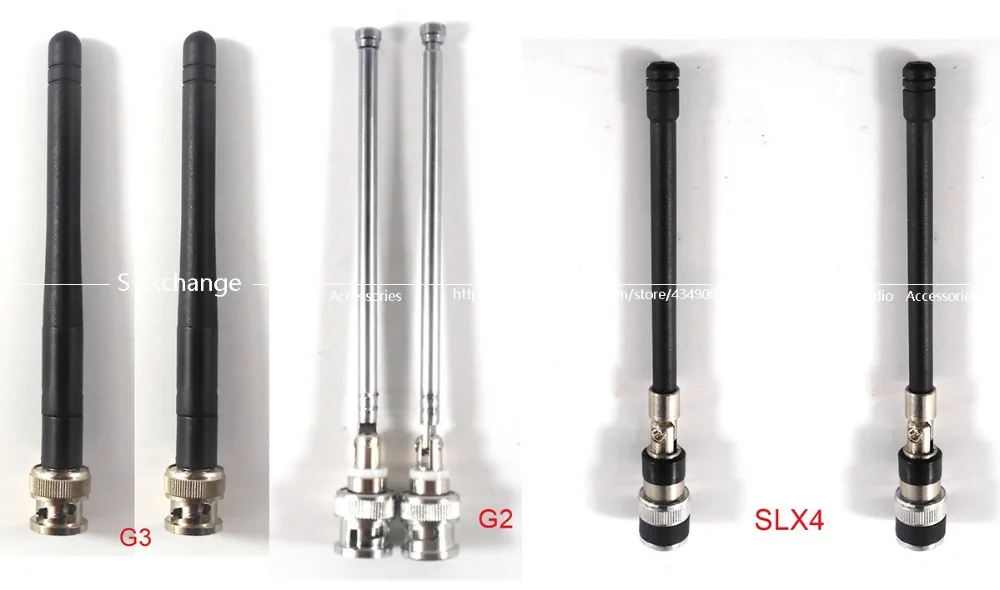 2 PCS BNC UHF Microphone Antenna For Shure SLX PG UC Series and