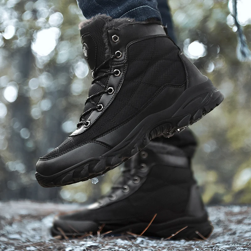 

Fashion Outdoor Army Boots Men Military Desert Tactical ankle Boot Shoes plush warm Winter Breathable Combat Ankle Boots a4