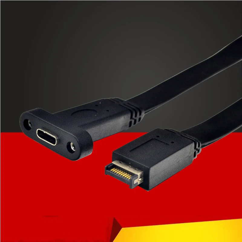 Удлинительный кабель USB 3 1 50 см с передней панелью тип E Тип C гнездо типа крепежным