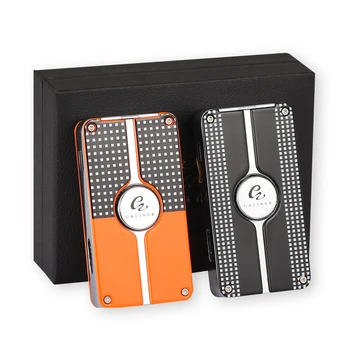 

GALINER Metal Torch Lighter Gas Refillable Jet Flame Lighters Portable Middle Button Butane Tobacco Smoking Lighter