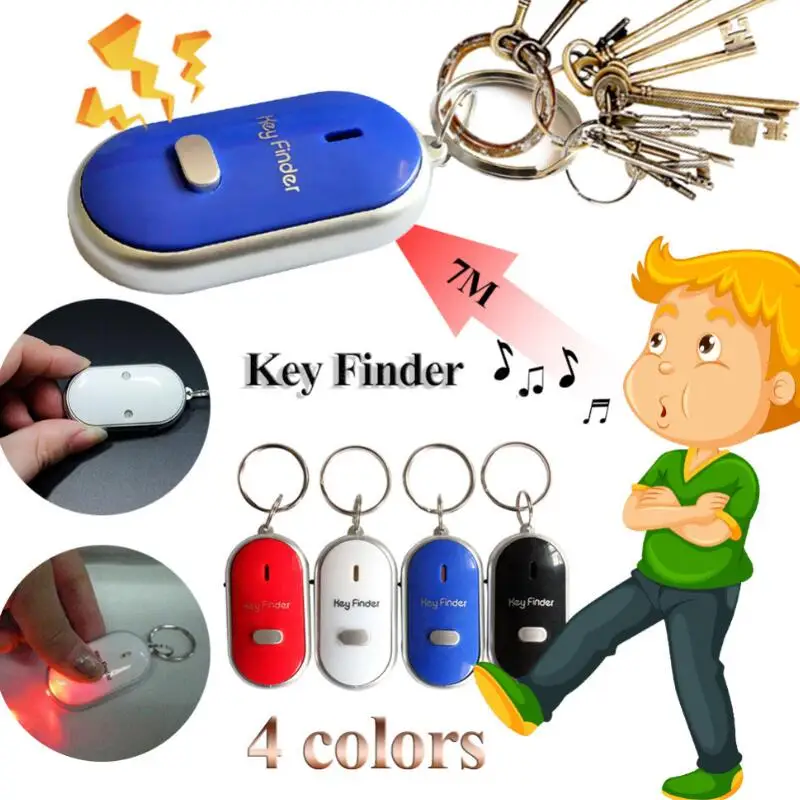 LED Smart Key Finder Sound Control Alarm Anti lost Tag Child Bag Pet Locator Find Keys Keychain Tracker Random Color