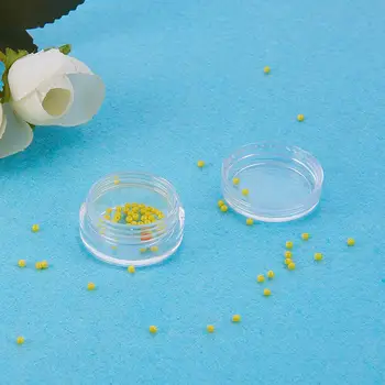

1 Set Round Column Clear Plastic Containers for Beads Small Items Craft Findings