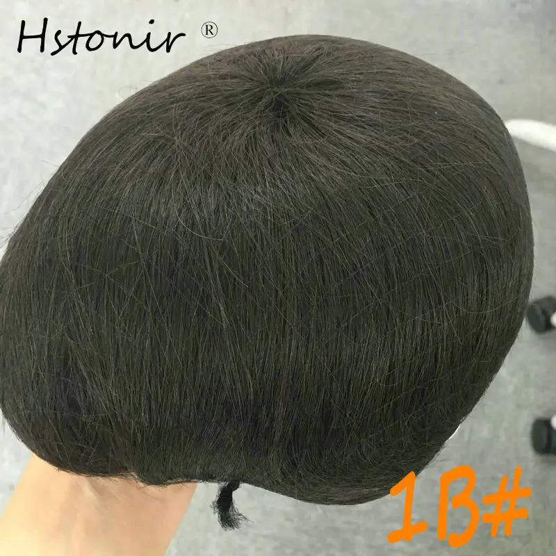 Hstonir 14,5 дюймов европейские волосы remy Peruka Perruque Femme Juif Bob кружевные передние парики натуральный черный блонд шелкопрядный парик G016 - Цвет: # 1B