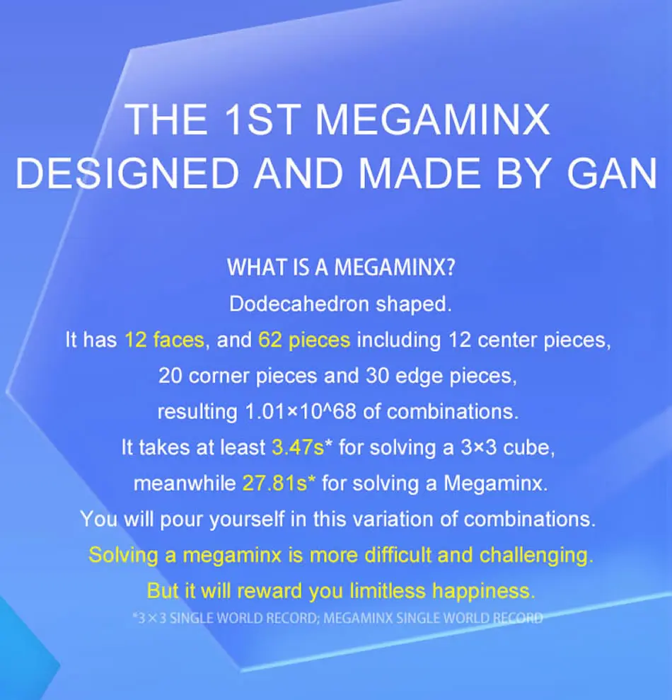 Магнитный кубик GAN 3x3, 3x3x3, магнитный кубик Megaminx, 3 слоя, скоростной кубик, профессиональная головоломка, игрушки для детей, Подарочная игрушка