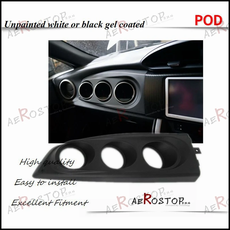 FIBER GLASS RHD BLZ STYLE DASH TRIPLE GAUGE POD 60MM FOR 13 FT86 GT86 FRS BRZBody Kits