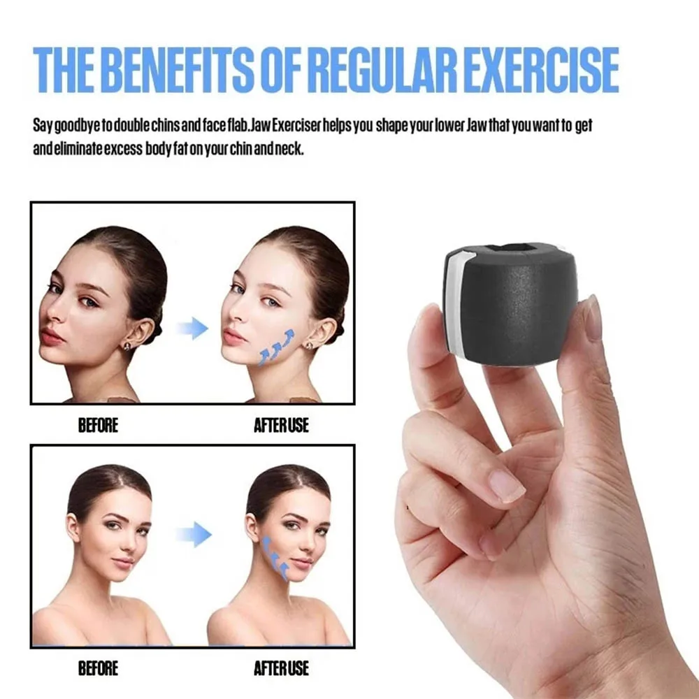 Double Chin Reducer Jaw Exercise Ball Jaw Trainer V Line Shaped Face Lift  Slimmer Facial Fat Burner Chisell Jawline Exerciser