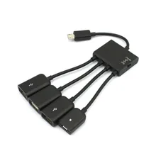4 в 1 микро USB OTG концентратор удлинитель адаптер зарядный кабель для телефона Android