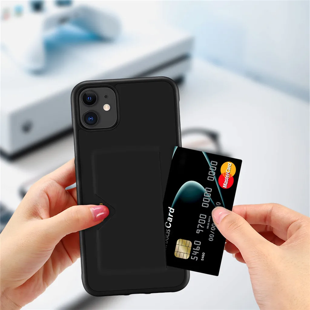 Shockproof newest Phone fashion Protective Case Credit Card Slot Cover For iPhone 11 6.1 inch hot sales Anti-fall dropship