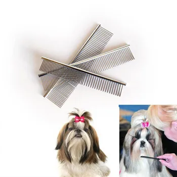 

Dog Comb Long Removal Brush Stainless Steel Pet Steel Comb Pet cat and dog grooming comb stainless steel row comb