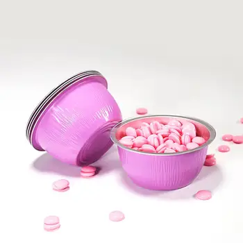 

5pcs/10pcs Pink Round Shape Melting Wax Bowls Aluminum Foil Depilatory Hair Removal Bean Depilatory Cream Bowl Hair Removal Tool