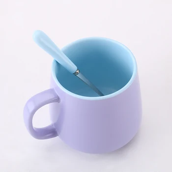 

Personalised Ceramic Coffee Mug Large Capacity Nordic Milk Mug with Lid Spoon Creative Simple Esspresso Cups Drinkware DA60MKB