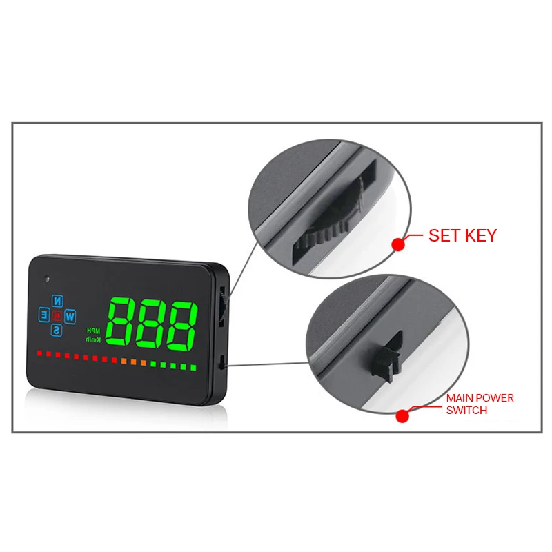 Автомобильный проектор HUD дисплей электронный на лобовое стекло с HD